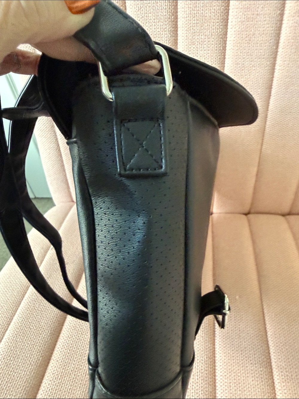 Loungefly Black Mickey Mouse Accent Crossbody Messenger Bag - Picture 7 of 8